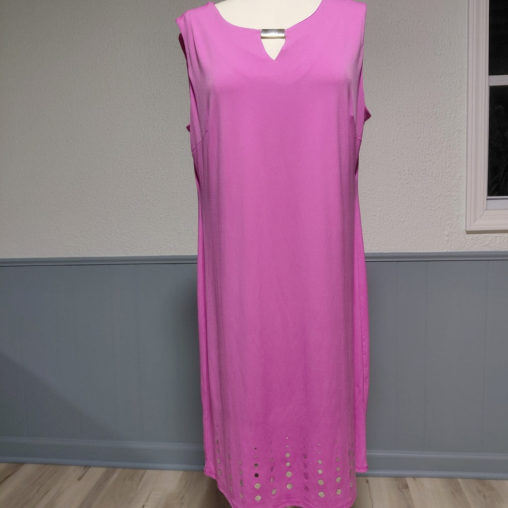 Savvy Pink Sleeveless Midi Dress
